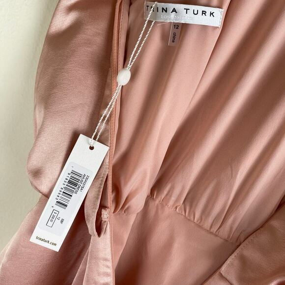 NWT Trina Turk Amuse Dress Size 12 Pink Wedding Guest Mother of Bride Groom - Picture 11 of 14